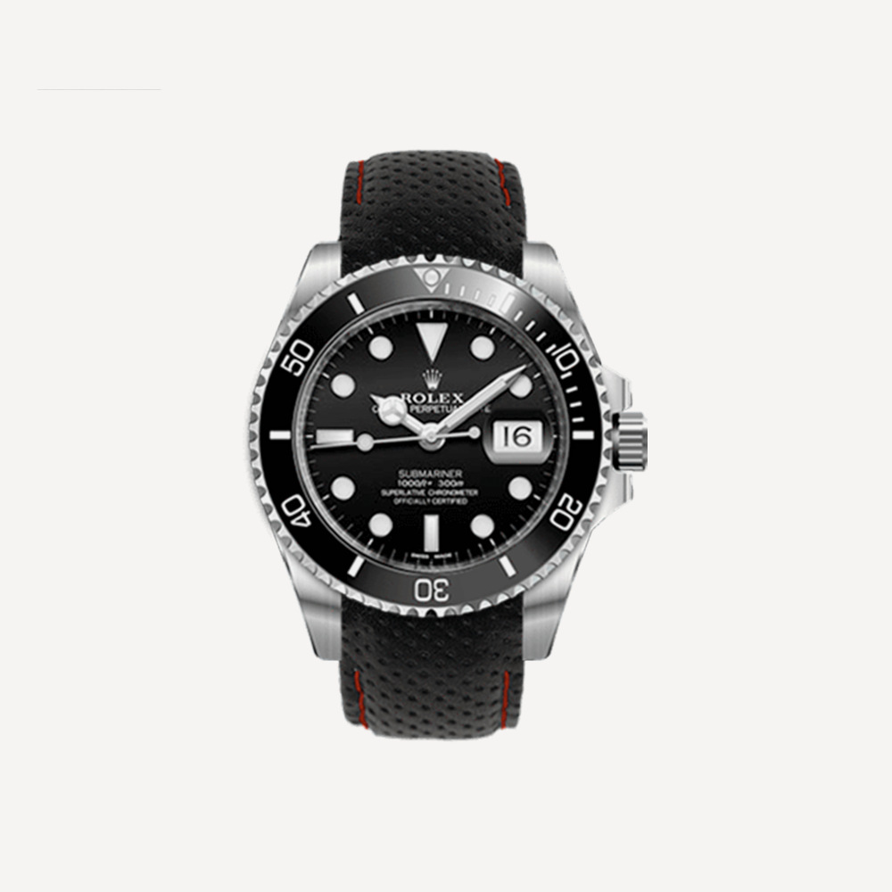Everest Bands Racing leather Strap for Rolex