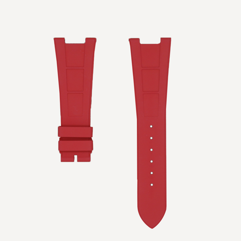 Tempomat TM FKM Vulcanised Rubber Strap for Patek Nautilus – Red