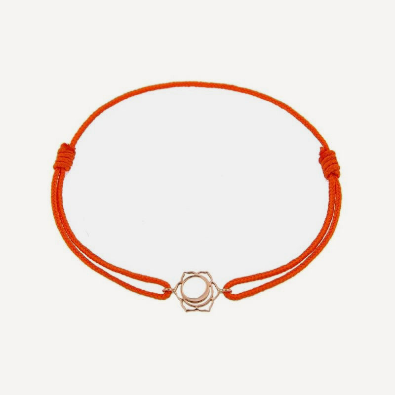 Tiny Om Chakra bracelet on thread Creativity/Svadisthana