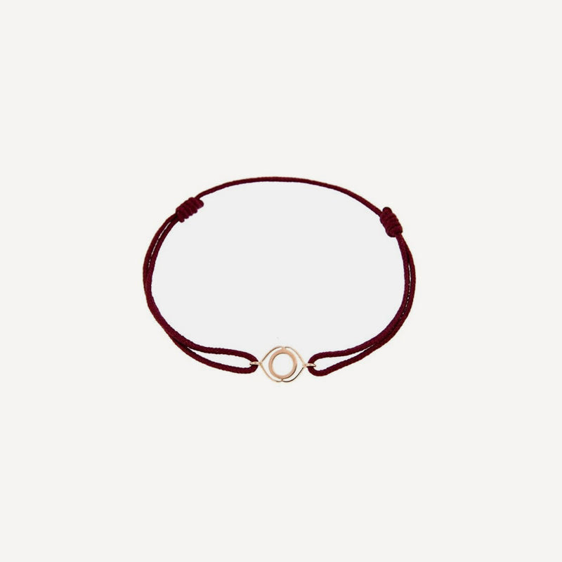 Tiny Om Chakra bracelet on thread Serenity/Ajna