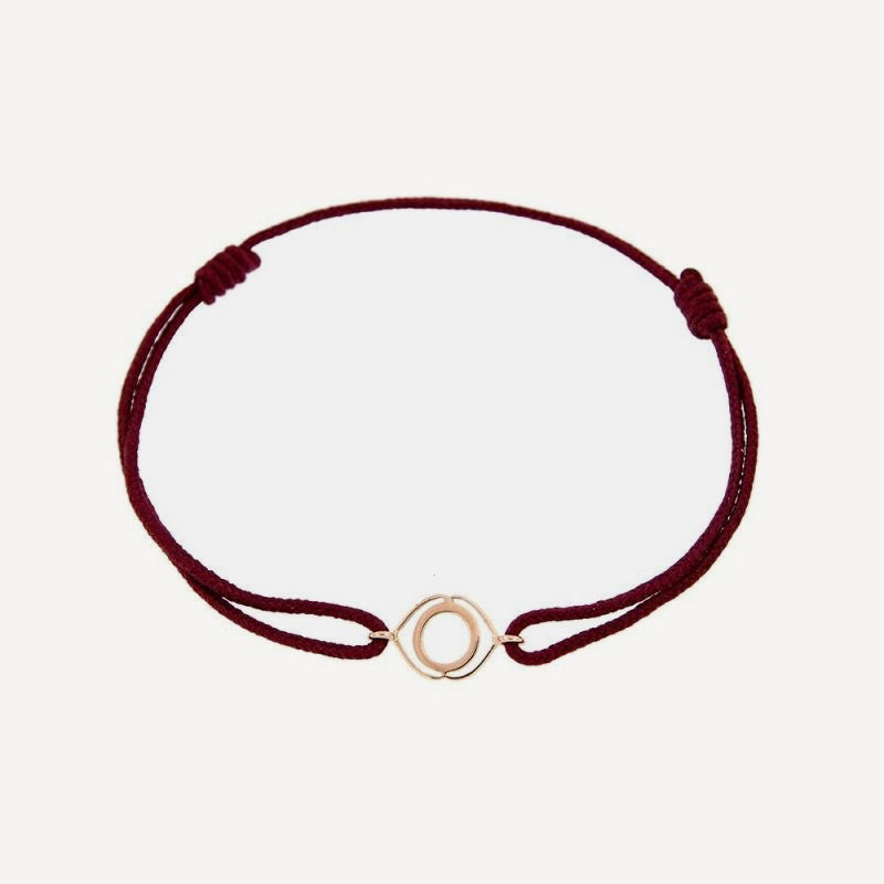 Tiny Om Chakra bracelet on thread Serenity/Ajna