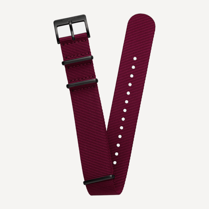UNIMATIC Nylon Nato – Burgundy